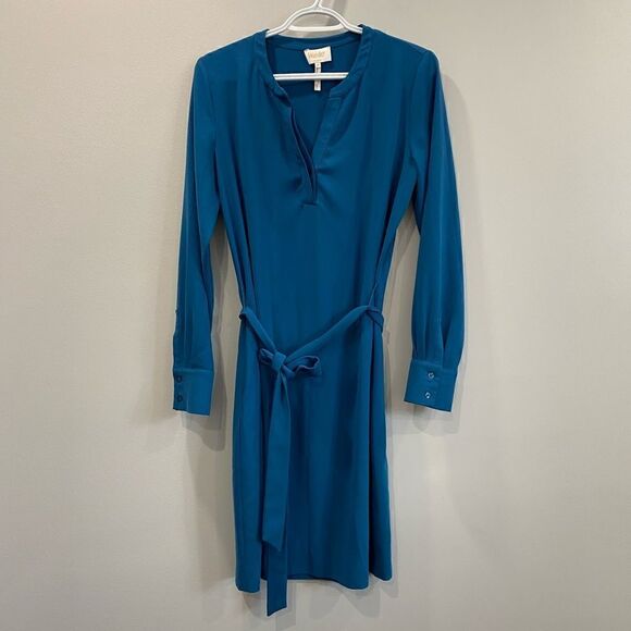 Laundry By Shelli Segal Belted long Sleeves Dress - Picture 1 of 10